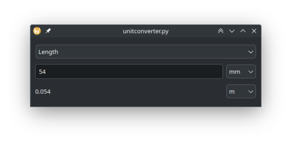 Image of a widget with a box indicating length is being converted
              and further boxes for the input length and its associated unit, and
              the length converted to the specified output unit.