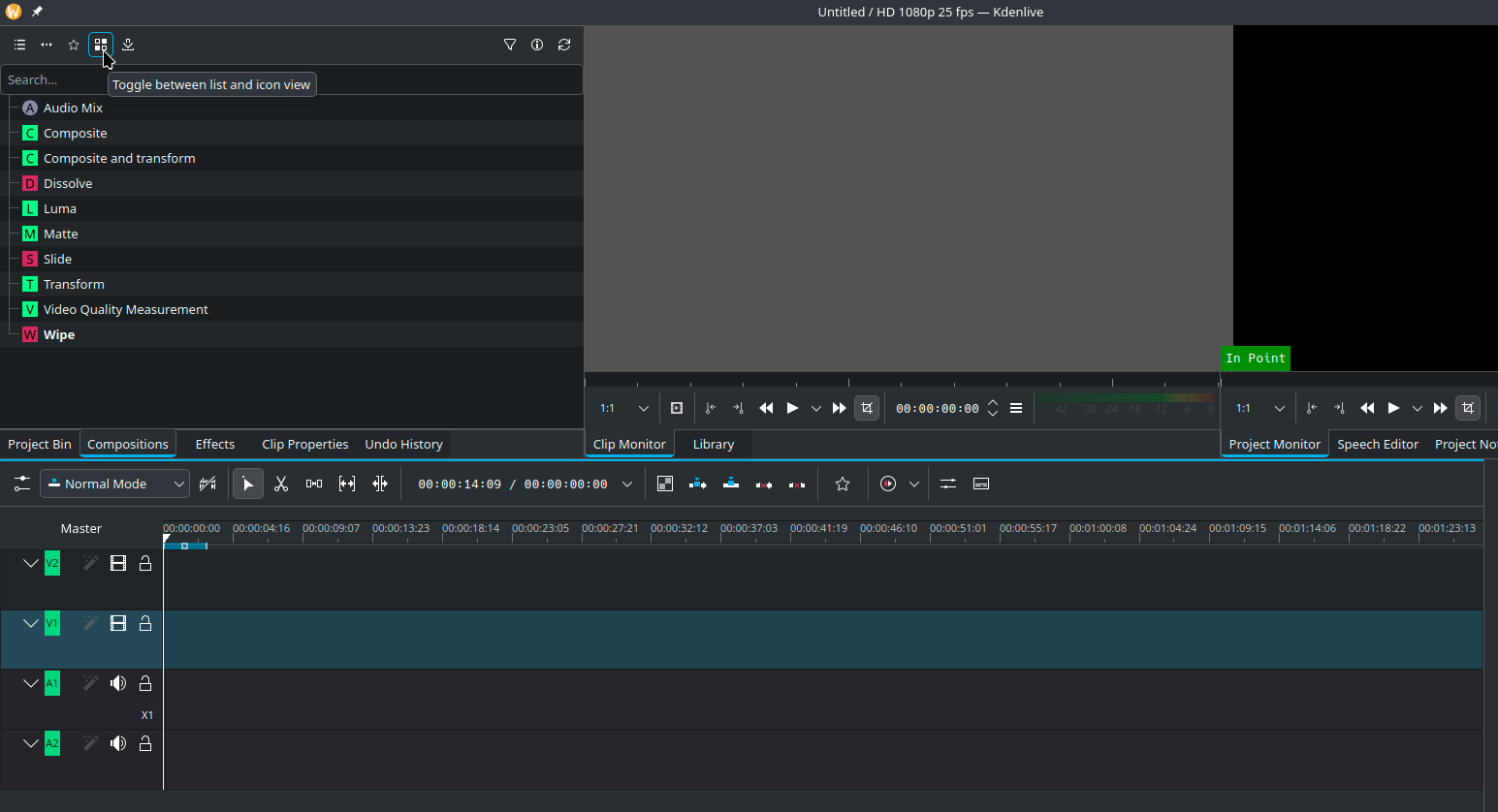 Kdenlive animated transition previews